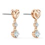 Swarovski Orecchini Lifelong Heart, Bianco, Placcato Color Oro Rosa