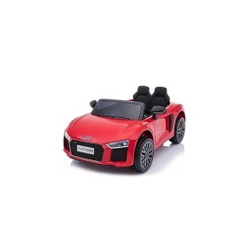 TOYSCAR electronic way to drive Auto Macchina Elettrica 12V R8 Spyder per Bambini LED MP3 con Telecomando Sedile in Pelle Rossa