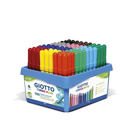 Giotto Turbo Maxi Schoolpack 108 pz Colori assortiti, 524000