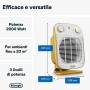 De'Longhi HFS50B20.YE Termoventilatore Vertical Edge, Giallo, 2000 W