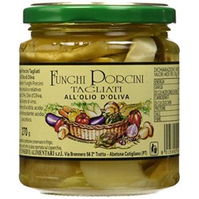 Nesti Conserve Alimentari Funghi Porcini Tagliati all' Olio di Oliva - Pacco da 6 X 270 g