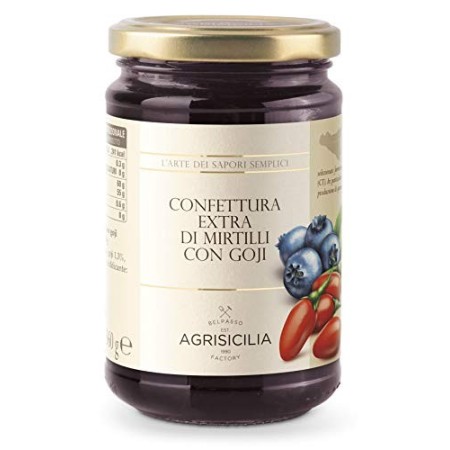 Agrisicilia Confettura Extra di Mirtilli con Goji - 360 G
