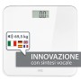 ADE BE2011 Gina - Bilancia parlante da bagno, con funzione vocale e indicazione del peso fino a 250 kg, 5 lingue, in vetro di si