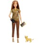 Barbie- Carriere Fotoreporter Bambola Bruna con Cucciolo di Leone, Ispirata a National Geographic, Giocattolo per Bambini 3 + An