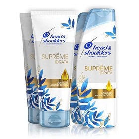 Shampoo Head & Shoulders e Balsamo Capelli Suprême Idrata Antiforfora, Con Olio Di Argan 2 x 225 ml + 2 x 220 ml, Shampoo Capel
