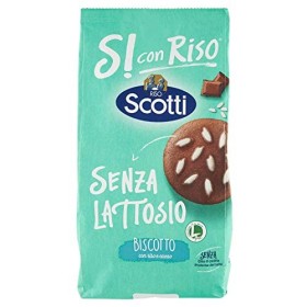 Si con Riso - Biscotti Senza Lattosio con Riso e Cacao - Frollini al Cioccolato Senza Lattosio e Senza Olio di Palma - 350 gr