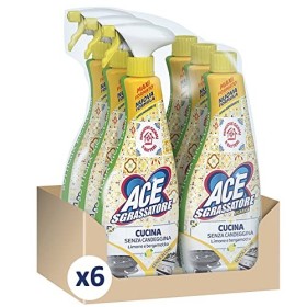 ACE Spray Sgrassatore Cucina + Ricarica, Senza Candeggina, Bipacco 2 x 800 ml, Cartone da 3 Bipacchi