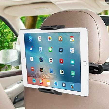 SUCESO Supporto Tablet Auto Supporto Poggiatesta per Auto Supporto Smartphone per Auto Rotazione a 360 Gradi Porta Tablet Auto U