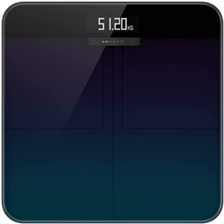 Amazfit Smart Scale, Bilancia Pesa Persona Digitale Bilancia Pesapersone Impedenziometrica con 16 Indici di Misurazione Massa Gr