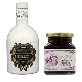 Marmellata Di Frutti Di Bosco 340 gr Olio Extravergine Di Oliva Da Olive Pugliesi Monovarietali Bottiglia 500 ml
