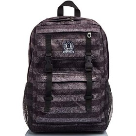 Zaino Duffy Invicta , Stripes, Grigio, Doppio Scomparto, Scuola & Tempo Libero