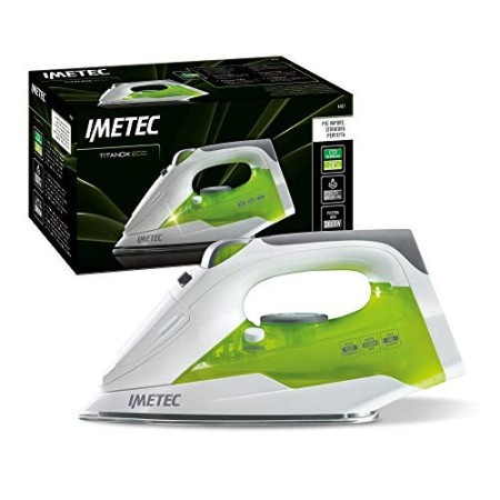 Imetec Titanox Eco K107 Ferro da Stiro, Tecnologia a Risparmio energetico, Piastra in Acciaio Inox autopulente, Vapore Regolabil