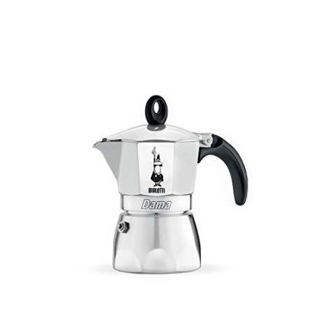 Bialetti Moka Dama Caffettiera, Alluminio, Argento, 3 Tazze