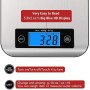 Bilancia da Cucina Digitale, Bilancia da Cucina Elettronica in Acciaio Inox da 5kg con Gancio, Display LCD Blu, Funzione Tara, S