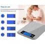 Bilancia da Cucina Digitale, Bilancia da Cucina Elettronica in Acciaio Inox da 5kg con Gancio, Display LCD Blu, Funzione Tara, S