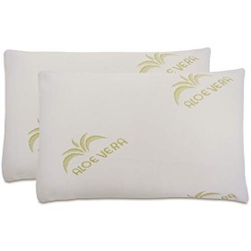 Baldiflex Emporio - Coppia di Cuscini in Memory Foam, Modello Saponetta, Fodera in Aloe Vera