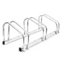 Relaxdays Rastrelliera Portabici, 3 Posti, Argento