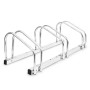 Relaxdays Rastrelliera Portabici, 3 Posti, Argento