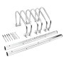Relaxdays Rastrelliera Portabici, 3 Posti, Argento