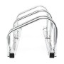 Relaxdays Rastrelliera Portabici, 3 Posti, Argento