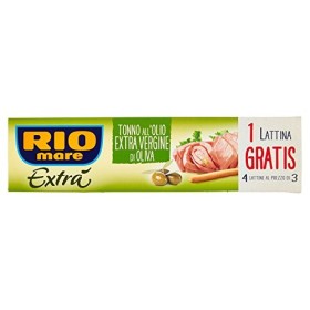 Rio Mare - Tonno all'Olio Extravergine di Oliva, 3 + 1 lattine da 80g