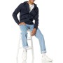 Amazon Essentials Full-Zip Hooded Fleece Sweatshirt Felpa, Blu (Navy), Large
