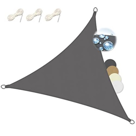 Sol Royal Tenda a Vela Impermeabile Triangolare 360x360x360 cm SolVision PS9 - Protezione Anti Raggi UV - Antracite