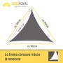 Sol Royal Tenda a Vela Impermeabile Triangolare 360x360x360 cm SolVision PS9 - Protezione Anti Raggi UV - Antracite