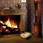 Relaxdays Porta Legna in Metallo Moderno da Caminetto Nero 