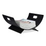 Relaxdays Porta Legna in Metallo Moderno da Caminetto Nero 