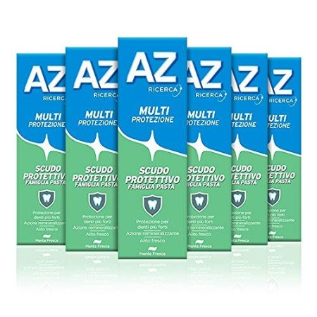 AZ Dentifricio Multi Protezione Scudo Protettivo, Protegge I Denti e Combatte l'Alito Cattivo, 6 x 54ml