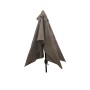 XONE Set da Esterno Grigio con ombrellone, Tavolo e 6 sedie in Acciaio e textilene 2x1 | Set Giardino con ombrellone 2x3 in Poli