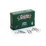 1.000 Fermagli Zincati Leone Dell'Era N. 4 - mm. 32 - Stecca da 10 scatole da 100 pz. - Made in Italy