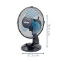 Ardes AR5EA23 EASY 23 Ventilatore da Tavolo Pala 23 cm 2 livelli di Velocità, Total Black