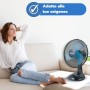 Ardes AR5EA23 EASY 23 Ventilatore da Tavolo Pala 23 cm 2 livelli di Velocità, Total Black