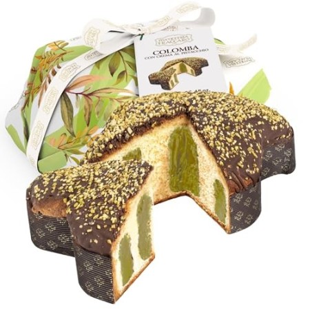 Colomba Pasquale con Crema Pistacchio, Dolce Pasquale Artigianale di Fraccaro Spumadoro, Farcita con Crema al Pistacchio, Soffic