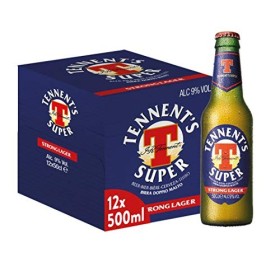 Tennent's Super Birra Strong Lager, Bottiglia - Pacco da 12 x 500 ml