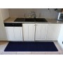 CASA TESSILE Tappeto Cucina passatoia Antiscivolo Largo 50 cm. Ariel - Blu Scuro, 240 cm.