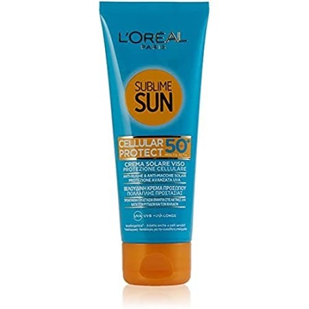 L'Oréal Paris Sublime Sun Cellular Protect, Crema Protezione Solare Viso IP 50+, 75 ml