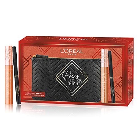 L'Oréal Paris ZIT40346 Makeup Cofanetto Idea Regalo Donna, Mascara Volumizzante Allungante Paradise Extatic e Eyeliner Nero Sup