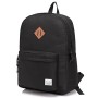 VASCHY Zaino Uomo, Zaino Donna Casual Zaino Scuola Vintage Zaino Università Zaino Classici Impermeabile Zaino Viaggio Nero