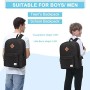 VASCHY Zaino Uomo, Zaino Donna Casual Zaino Scuola Vintage Zaino Università Zaino Classici Impermeabile Zaino Viaggio Nero