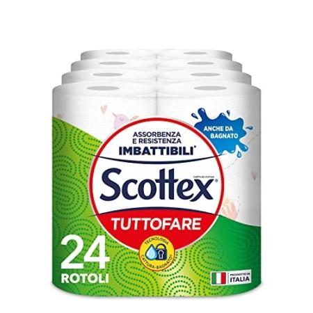 Scottex Tuttofare, Due Lati Diversi, 24 Maxi Rotoli