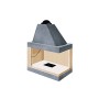 Camino caminetto refrattario cucina legna 55 mc angolo reversibile VZ 100 KD-KS