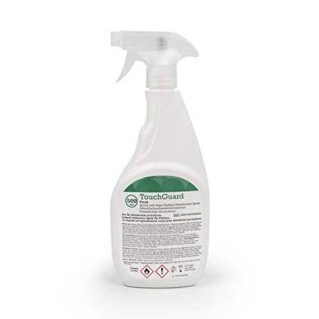 Marchio Amazon TouchGuard Disinfettante spray per superfici, fresco, 500 ml Confezione da 10, prodotto in Regno Unito