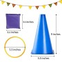 Paochocky 30 Pezzi 3 in 1 Anello Toss Giocattoli Set, Nylon Bean Bags Anelli di Lancio Coni Multicolori Giochi da Esterno Ideale