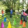 Paochocky 30 Pezzi 3 in 1 Anello Toss Giocattoli Set, Nylon Bean Bags Anelli di Lancio Coni Multicolori Giochi da Esterno Ideale