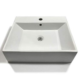 Lavabo Da Appoggio Ceramica Bianco Lavandino Lavello Arredo 2 Misure