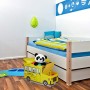 Relaxdays Sgabello Bambini Contenitore Giocattoli con Scomparto, Pieghevole Spazievole a Forma di Scuolabus 50 l, Poliestere, Sc