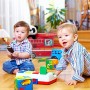 Relaxdays Sgabello Bambini Contenitore Giocattoli con Scomparto, Pieghevole Spazievole a Forma di Scuolabus 50 l, Poliestere, Sc